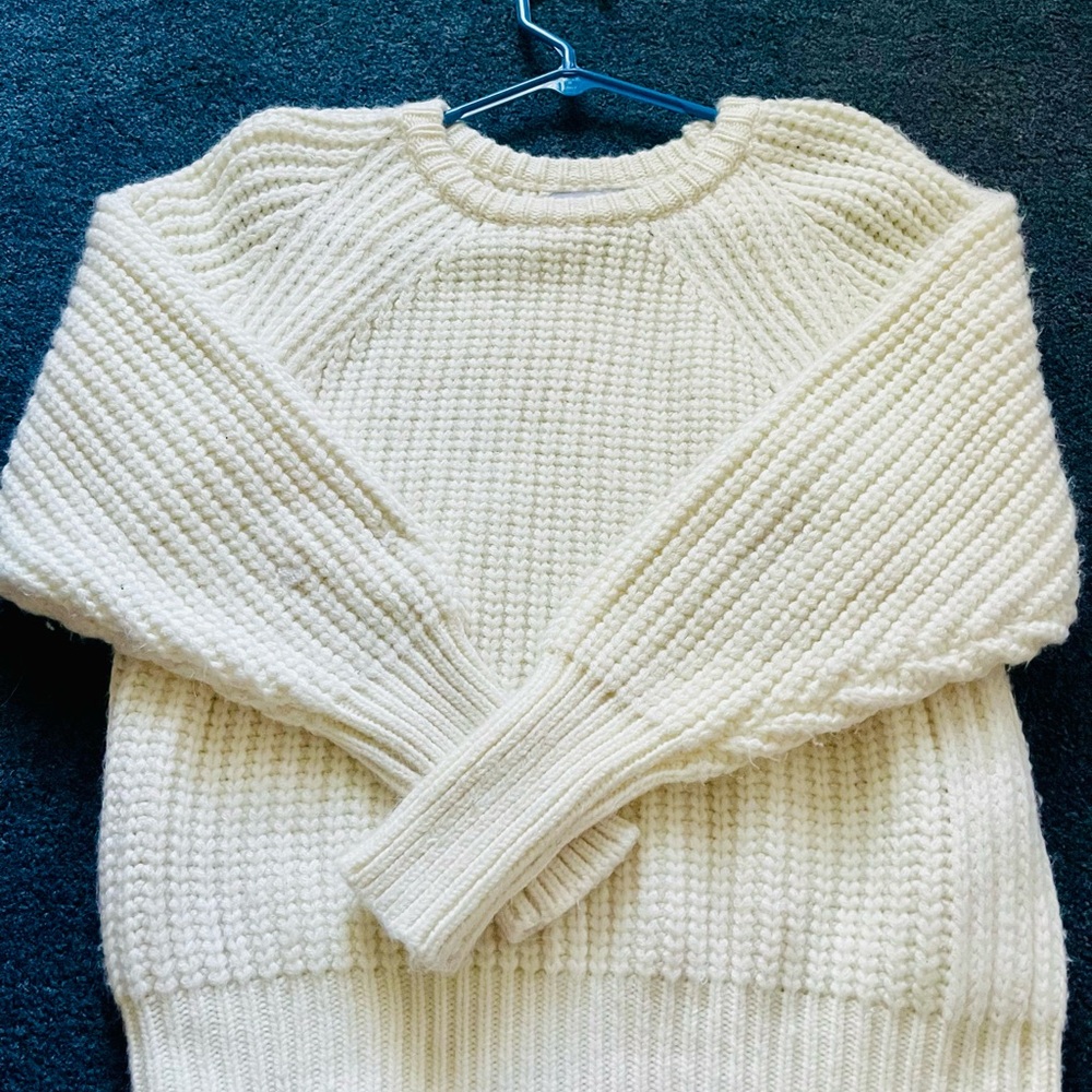 Cozy White Knit Sweater